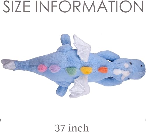 Miniatura 92 de ARELUX Peluche grande de dragón de 36 pulgadas, suave peluche de pterosaurio verde, almohada gigante de dinosaurio mullido con alas para amigos