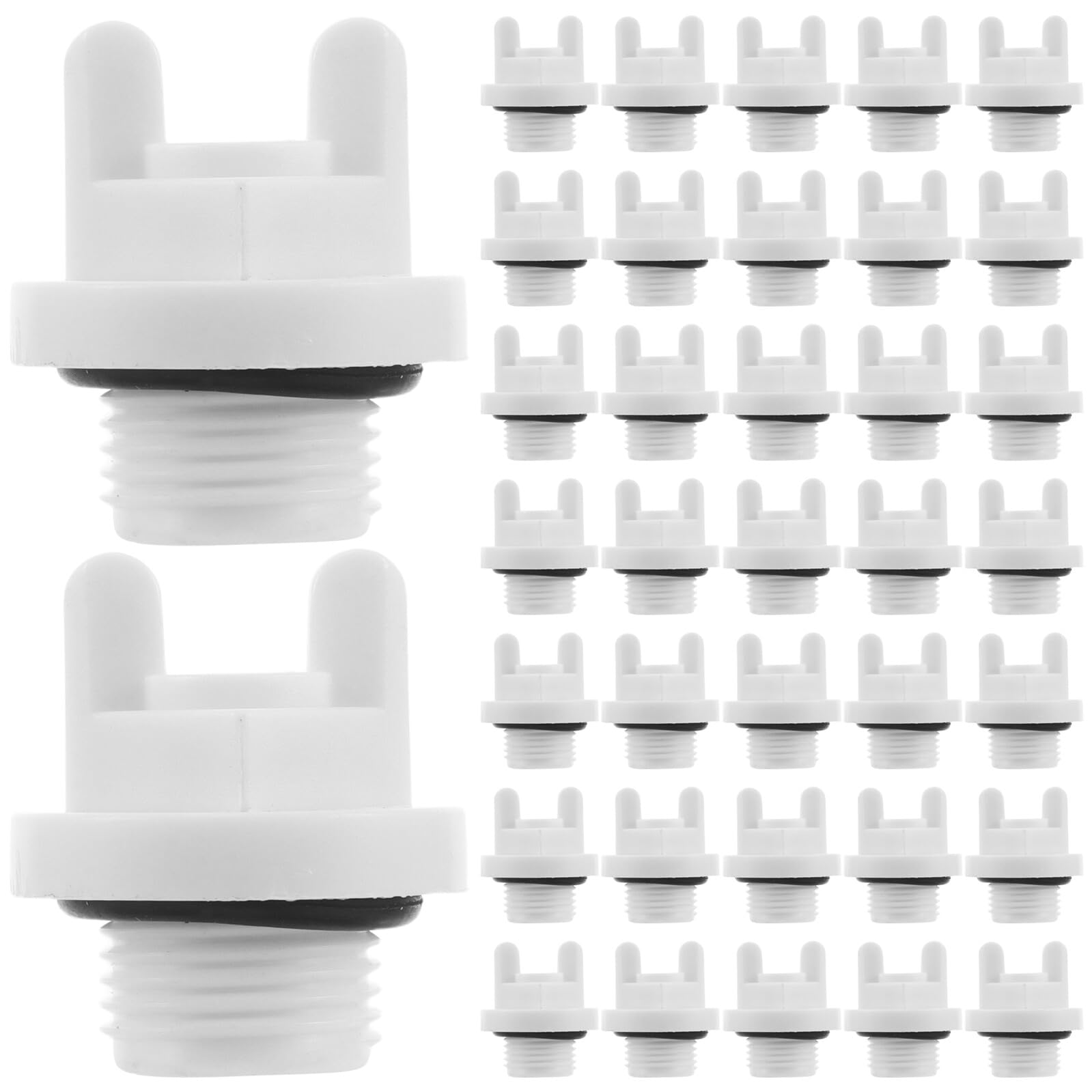 iplusmile Tapón de Manguera de Jardín de Plástico Blanco, Rosca 1/2, Sellado, 100 Unidades para Baño y Cocina