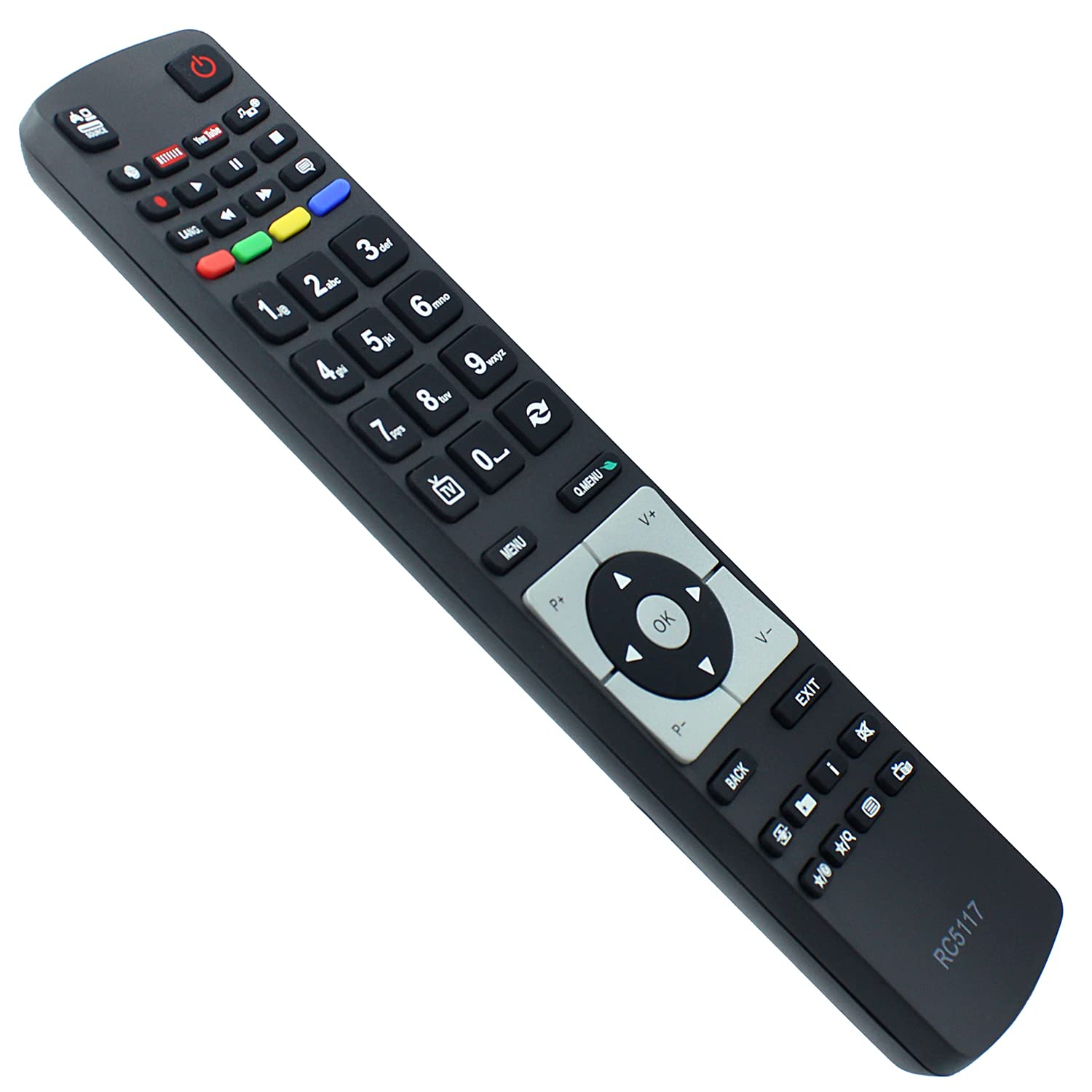RC5117 Remote Control Replacement for Hitachi TV 32HXT16U 32HYJ46U 32HYT46U 42HBT42U K 42HE4631U 42HXT42U 42HXT42U H 43HB6T62U 43HGT69U 48HB6T62U 48HBT62U H 48HK6T64U 49HGT69U 50HYT62U 48HBT62U - Image 2