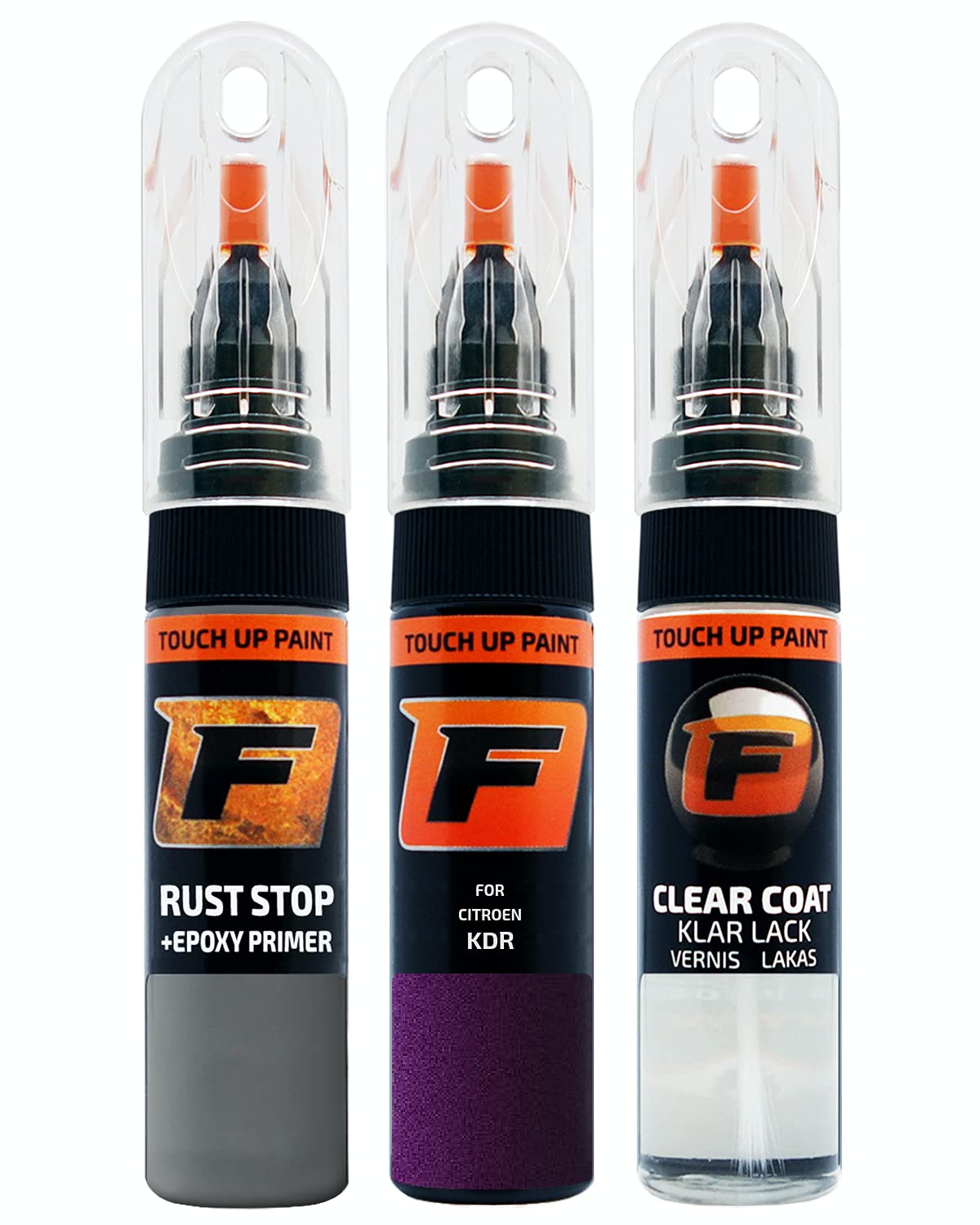 FIRANTO Car Paint Touch-Up Kit compatible with Citroen KDR Karma - 3-in-1 Car Paint Scratch Repair Set includes 15ml Touch Up Paint Pen w/Brush, Primer, Lacquer