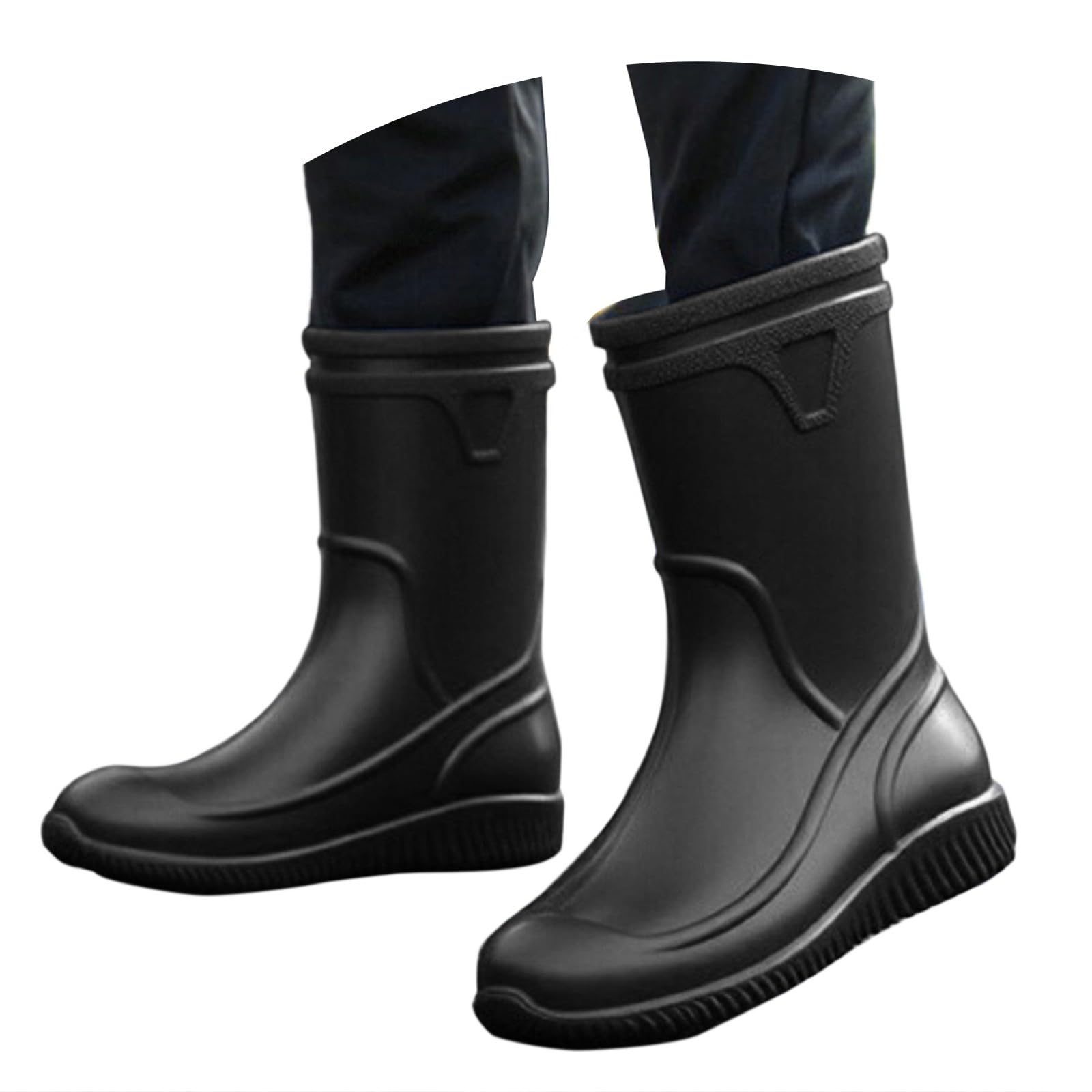 Botas de goma para hombre, impermeables, botas de lluvia, antideslizantes, botas de jardín, botas de goma cortas, botas de goma Wellington, botines de goma para exteriores, botines de goma