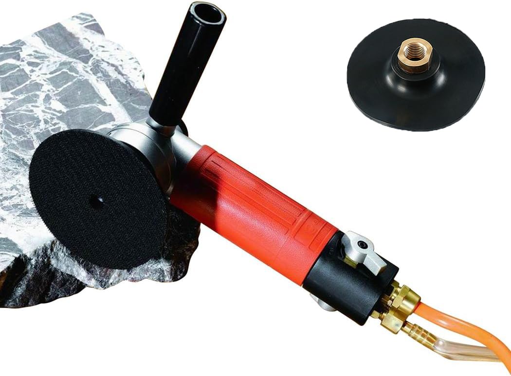 YPCOO Air Wet Polisher/ Sander 4-Inch Versatile Wet Stone Grinder 4500 Rpm Pneumatic with Front Side Exhaust Great for Polishing Stone and Concrete