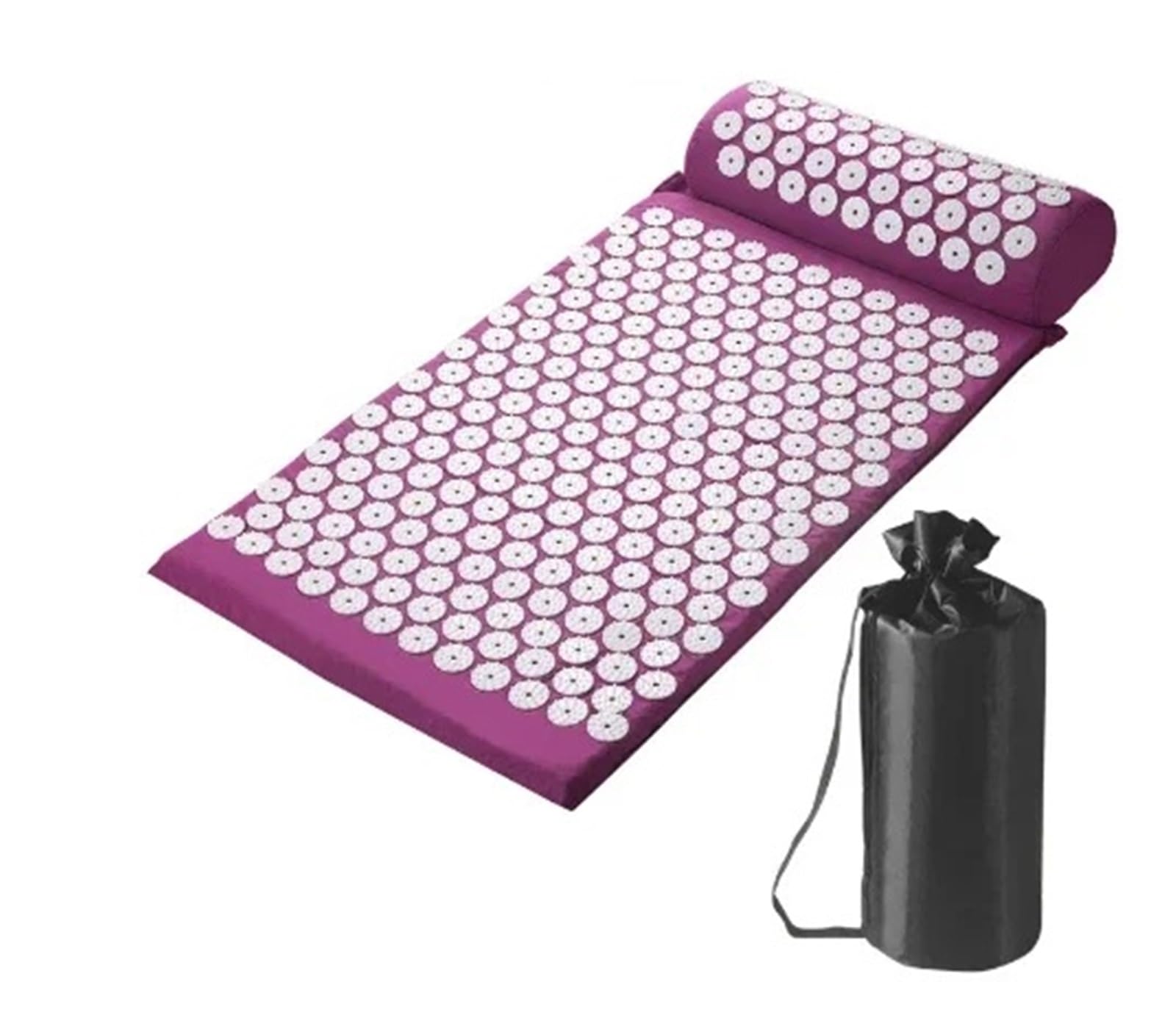 Esterilla Acupresión Esteras de yoga for masaje acupresión | Estera con funda de almohada(Purple)