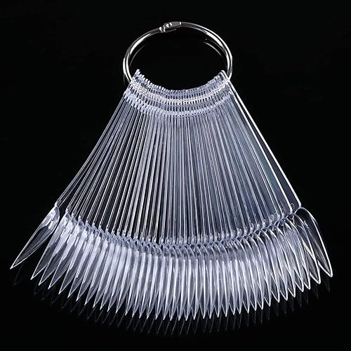 Miniatura 6 de 100 barras de muestras de uñas con calcomanías de números, puntas de aguja para exhibición de color de uñas, palos de práctica de esmalte de uñas en