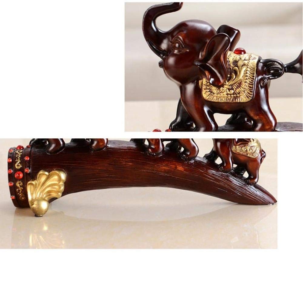 Amazon.co.jp: 彫刻彫刻像動物樹脂レトロ象家の装飾工芸品装飾品