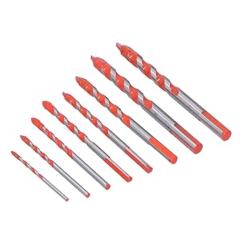 Drill Bit, Durable Drilling Bit Kit, Multifunction High Hardness for Concrete Ceramic Tiles(8PCS)'