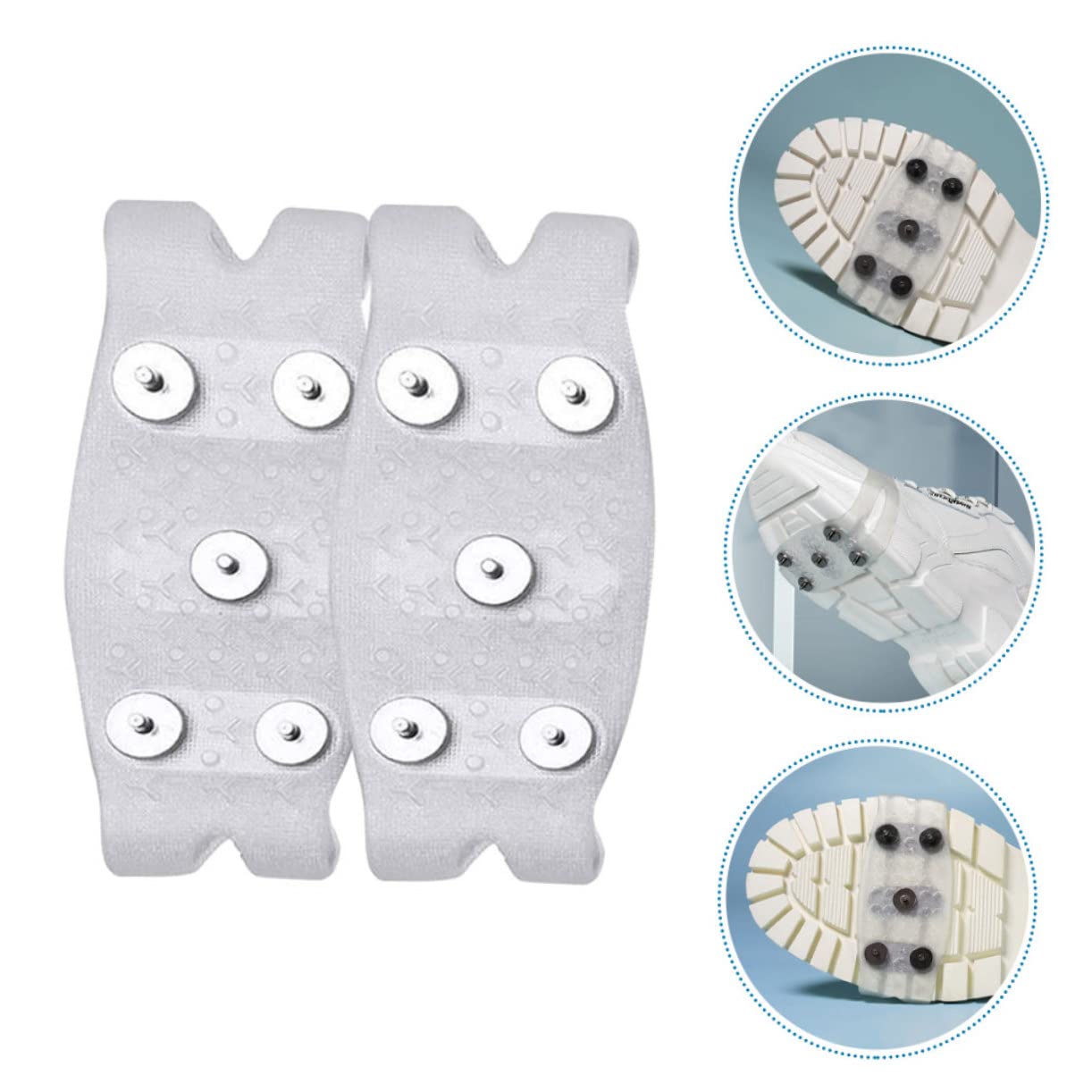 10 Piezas Cubierta de Botas de Nieve Picos de Nieve empuñaduras de Hielo para Zapatos Botas Picos slipstops Zapatos Antideslizantes crampones Pinzas para Raquetas de Nieve SHERCHPRY