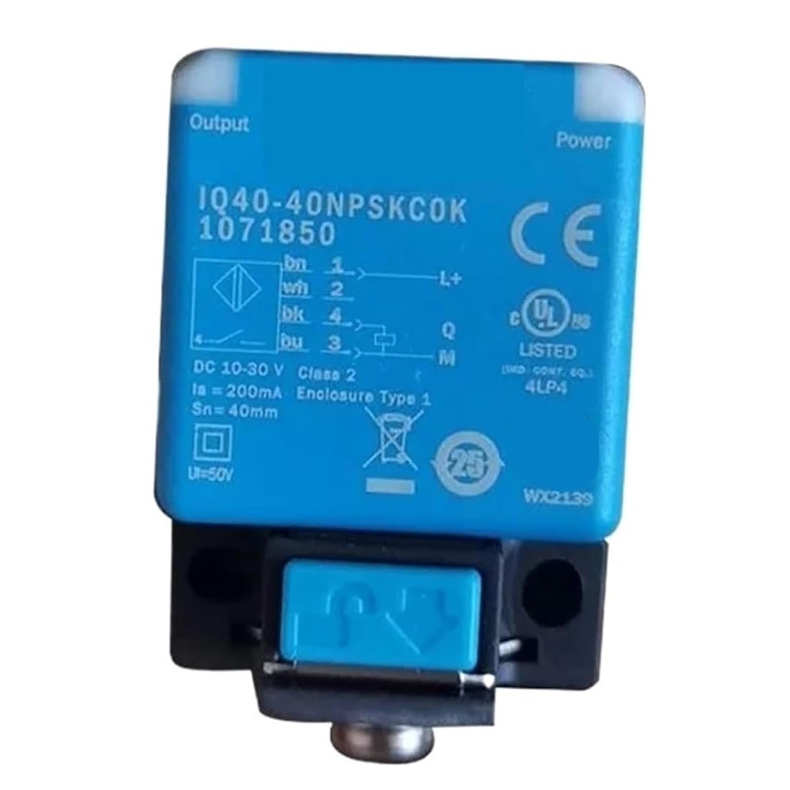 Capteur de proximité IQ40-40NPSKCOK étanche IP69K avec portée longue de 40mm