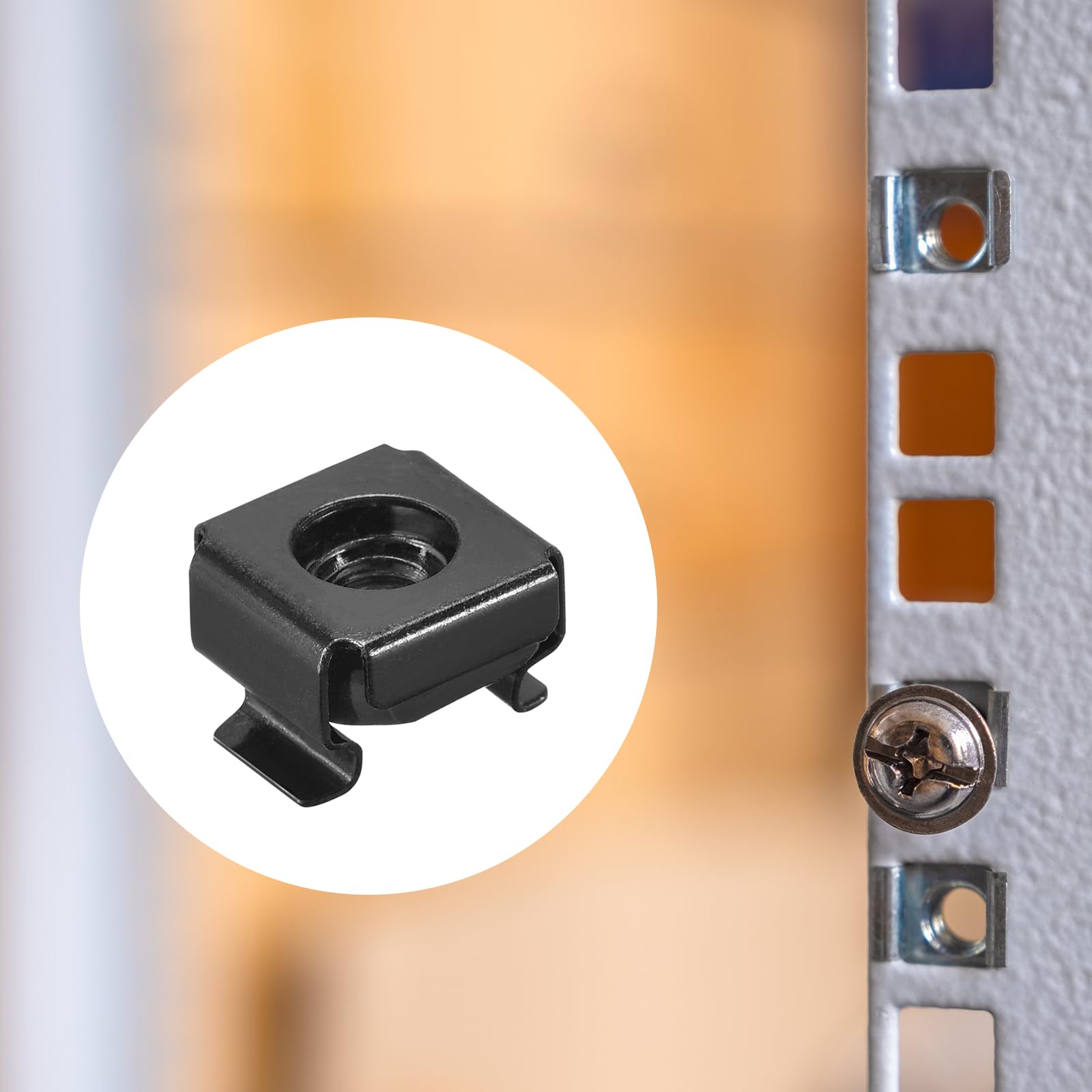 QUARKZMAN Dadi a Gabbia a Inserimento Rapido, Dado in Acciaio Carbonio M5 x 0.8mm per Armadio Scaffale Server 5pz