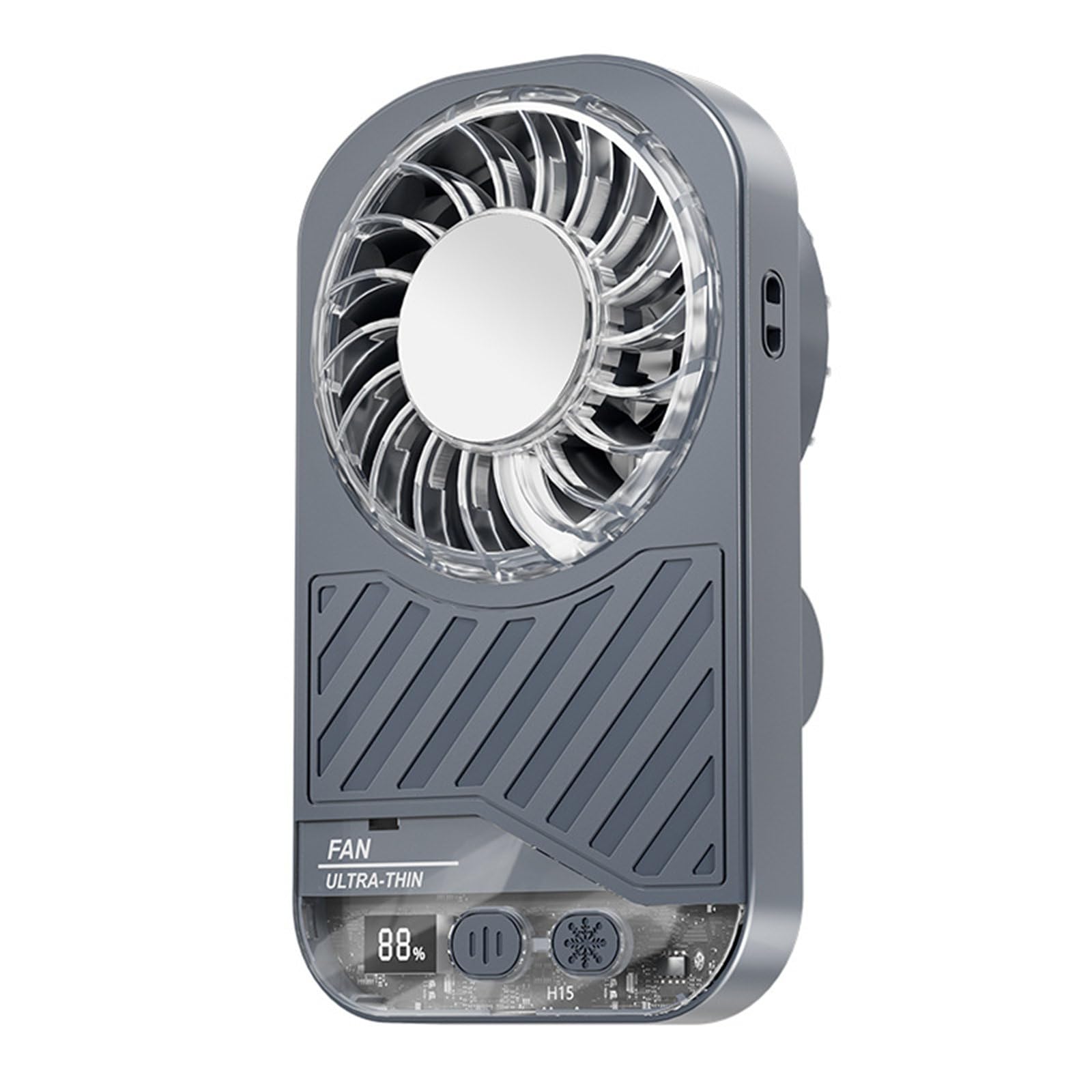 Tkidplw USB Rechargeable Portable Fan, Digital Display, Quiet Cooling, Perfect Birthday Home Quiet Handheld Fan for Use