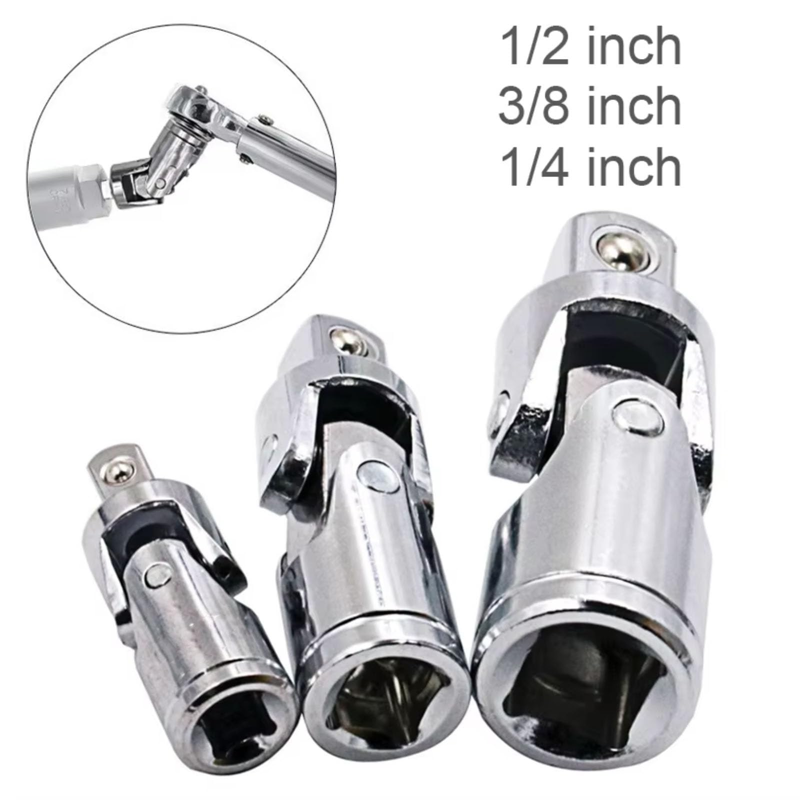 Adaptador Enchufe Oscilante Impacto Aire para Automóvil Llave Vaso para Bujía Junta Giratoria Herramienta Manual 1/2 3/8 1/4 Pulgadas Juego de Llave para Bujías