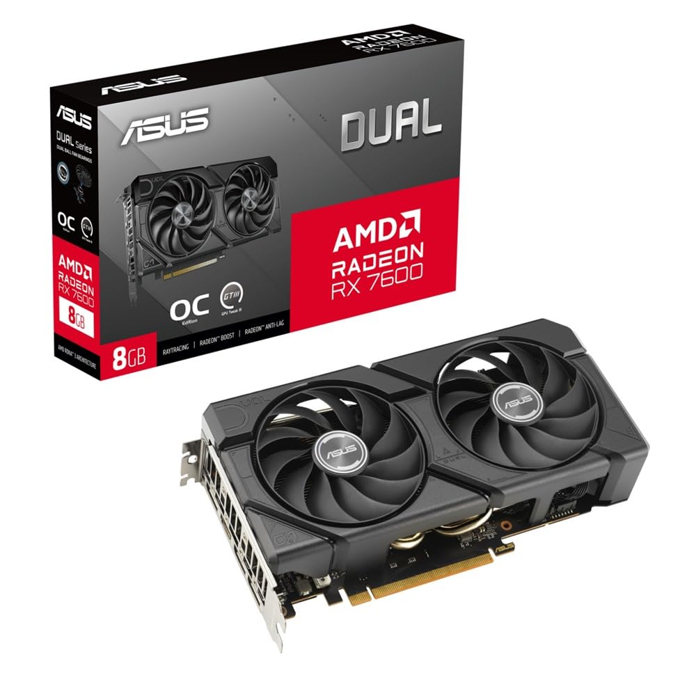 ASUS Dual Radeon RX 7600 EVO OC Edition…