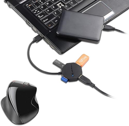 Miniatura 5 de Cable Matters Hub USB Ultra Mini de 4 puertos (concentrador USB 3.0, base USB3)