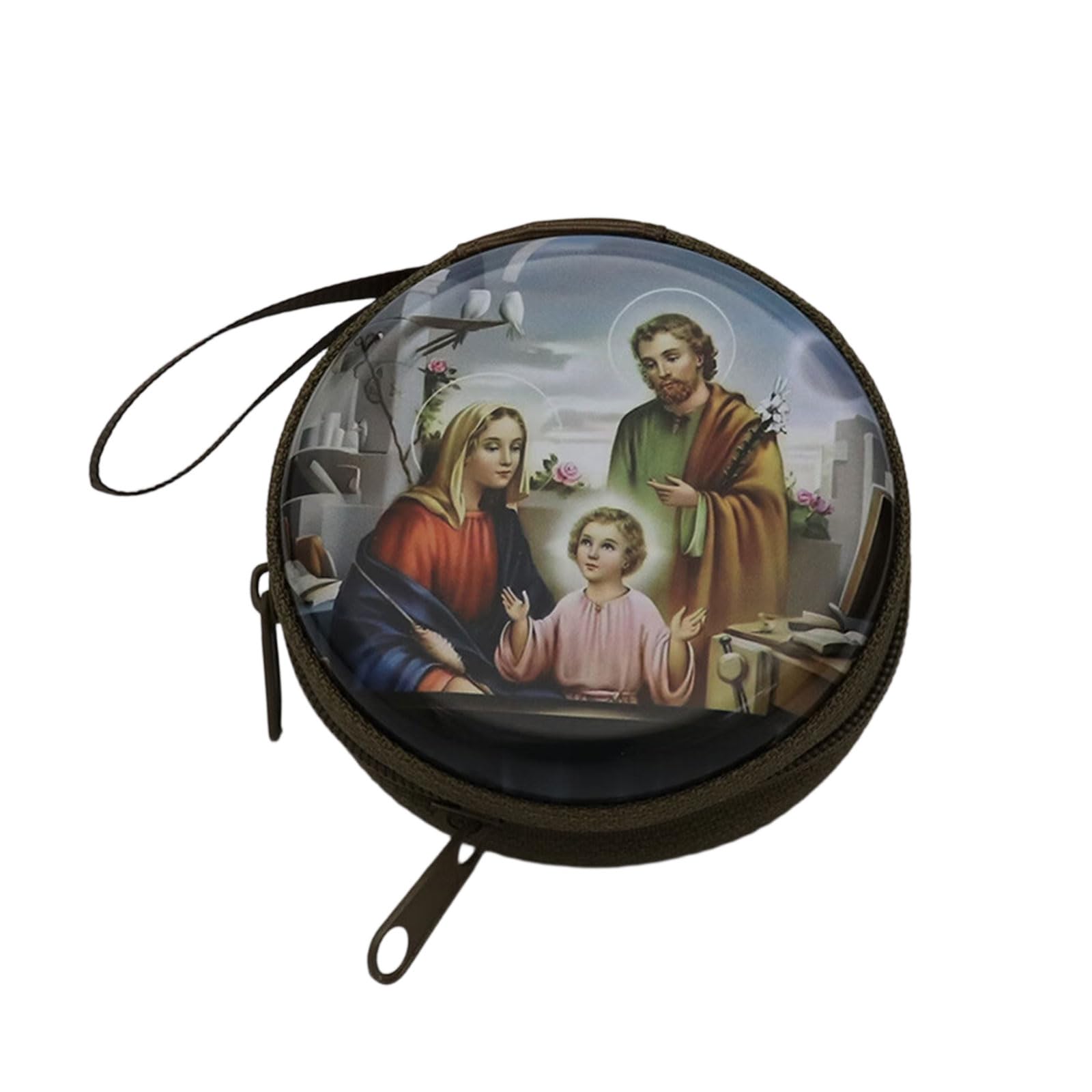 Beimus Catholic Rosary Pouches Religious Jewelry Storage Box Coin Purses Rosary Prayer Bag Religious Jewelry Storage Box Gift Catholic Pouches