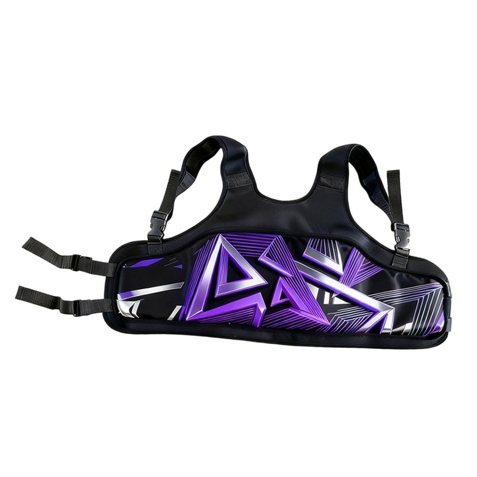 Protector de Costillas para Karting de Pecho Infantil Adulto Chaleco Protector Diseño Ergonómico Ajustable Absorbe Impactos Universal Esponja, PÚrpura