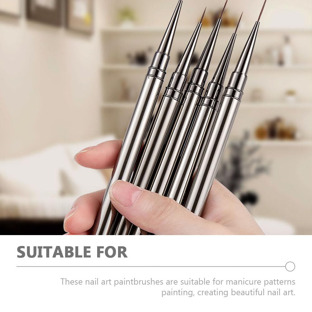 Healeved Nail Art Brush Super Thin Nail Art Liner Pen for Precise Manicure Detailing Fine Liner Pen for Diy Drawing Smooth Application 7.08 in Home Salon Use