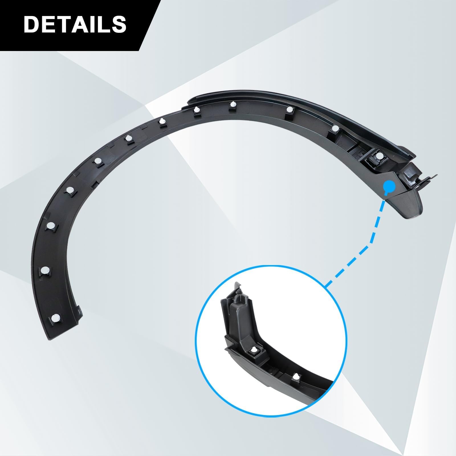 その他 TP9-43 (195/80/15) SecosAutoparts Fender Molding Trim, Rear Driver, Fit for Mazda CX