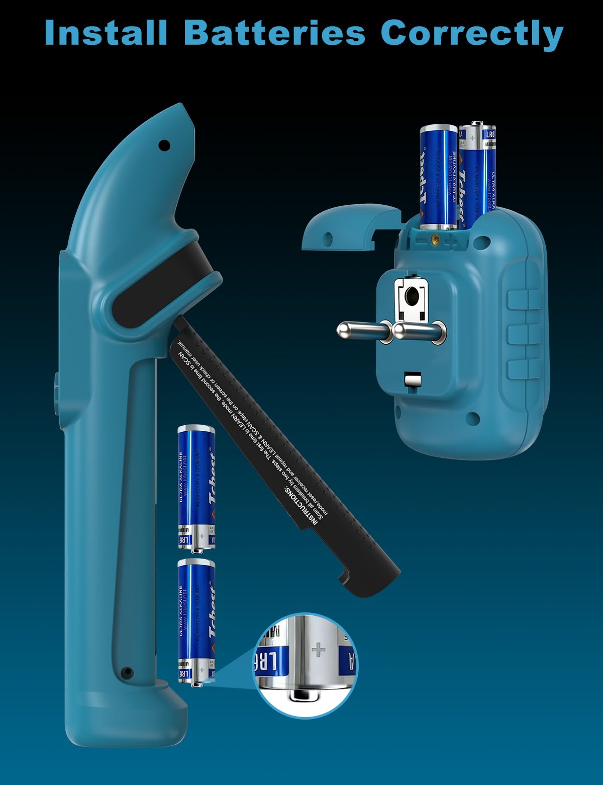 DURFICST Cerca Interruttori Automatici Tester per Prese GFCI/RCD | Rilevatore di Cavi NCV 198-264V con Doppio Display LCD Allarme Acustico per Casa/Officina
