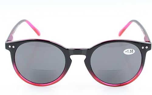 Miniatura 2 de Eyekepper Gafas de sol bifocales redondas con bisagras de resorte estilo agujero clave lectura bajo el sol lectores de lentes tintadas