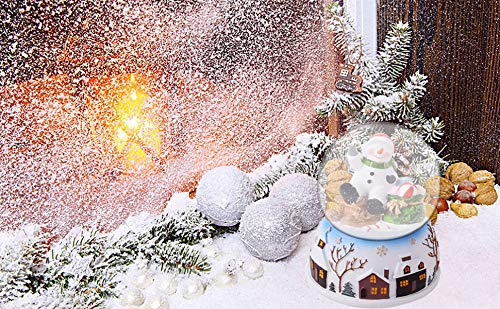 Lightahead 100 mm Musical Christmas Snow Globe with Falling Snowflakes & Music Playing (Snowman) - Thumbnail 6