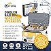 Corona Insulated Cooler with Bluetooth Speakers – Holds 36 Cans, Floating Portable Travel Cooler for Parties, Festivals, Boats, and Beaches (White)