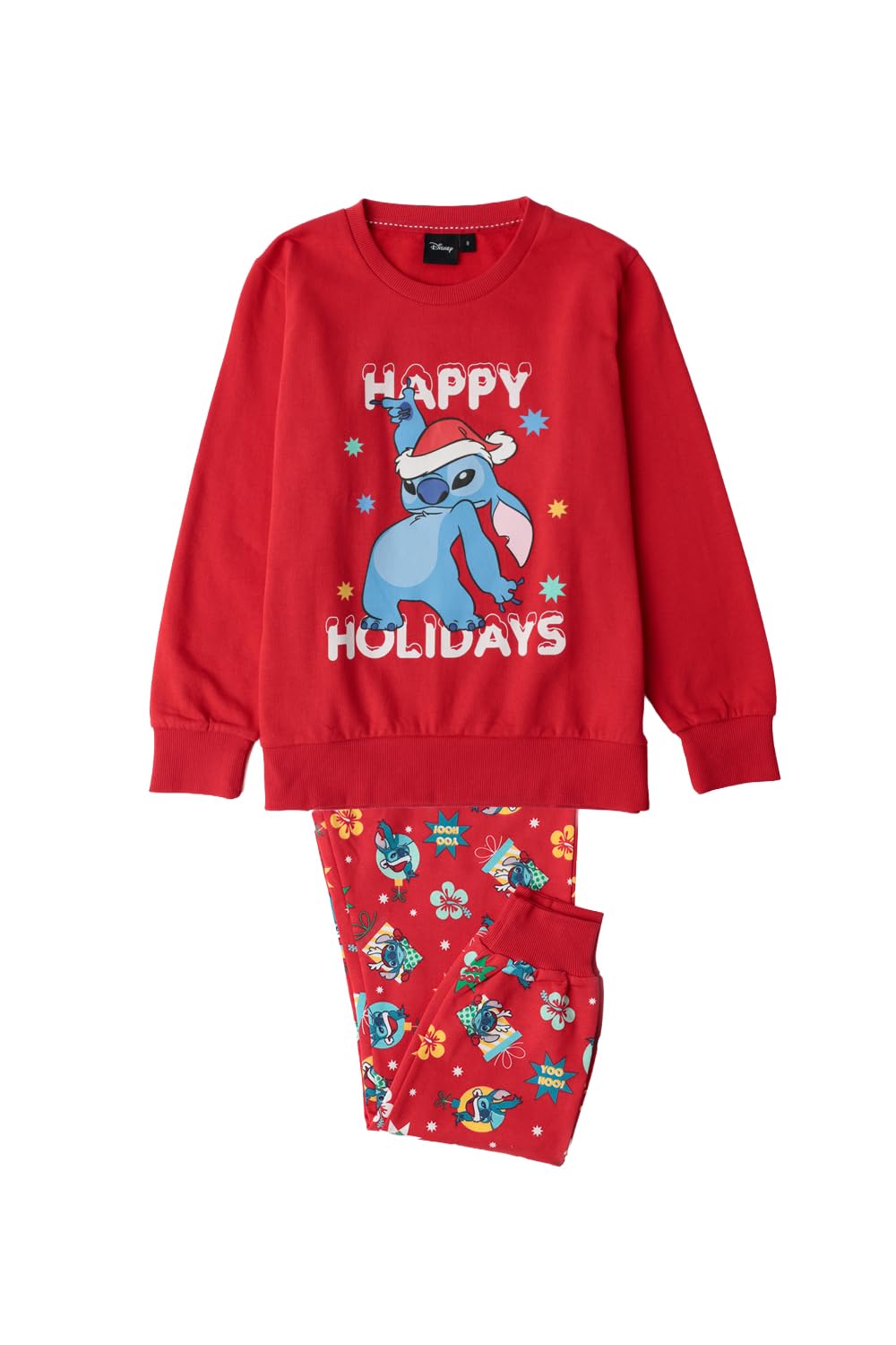 Disney Pigiama a maniche lunghe Stitch Happy Holidays per bambino