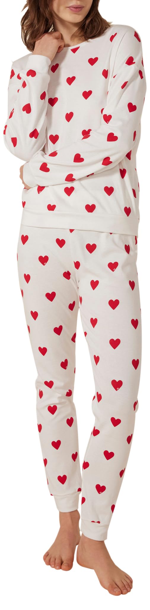 Petit Bateau Pigiama a Maniche Lunghe Donna