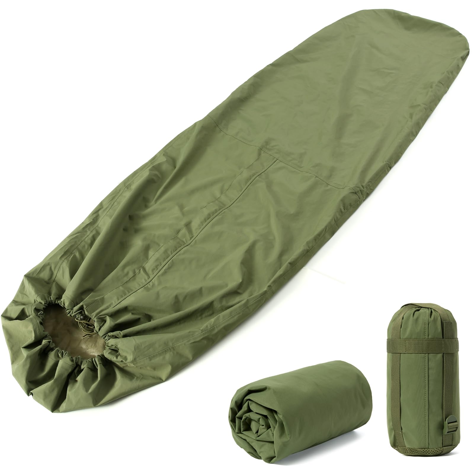 MT Military Nanovee Bivy Cover – Lightweight Army Modular Sleeping Bag System Shell, Summer Sleeping Gear or Layered Cold Weather Protection