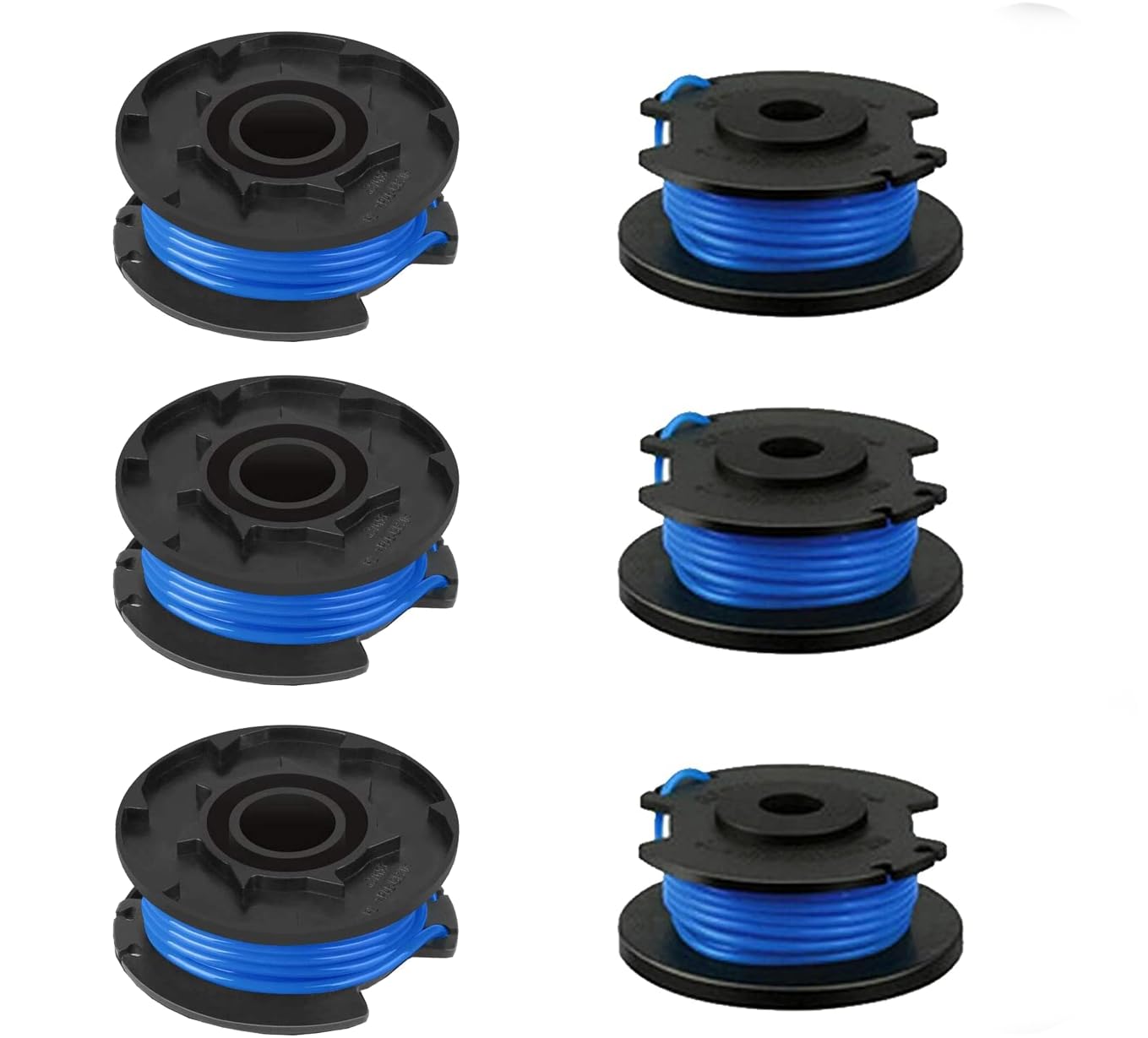 6 PACK String Trimmer Line,Replacement Spool,Compatible with Ryobi ONE+ 18v 24v 40v 0LT1825 0LT1825M 0LT1830H 0LT1831 0LT1831H 0LT18315 0LT1832 RLT2925 Trimmer