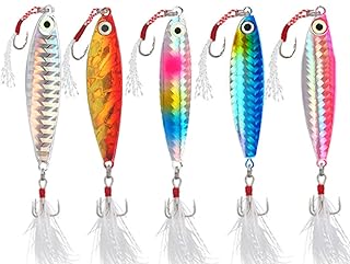 5 Piezas Señuelos Artificiales De Pesca, Flotantes y Duros, Cebos de Mar Spinning para Trucha, Lubina, Perca, Lucio