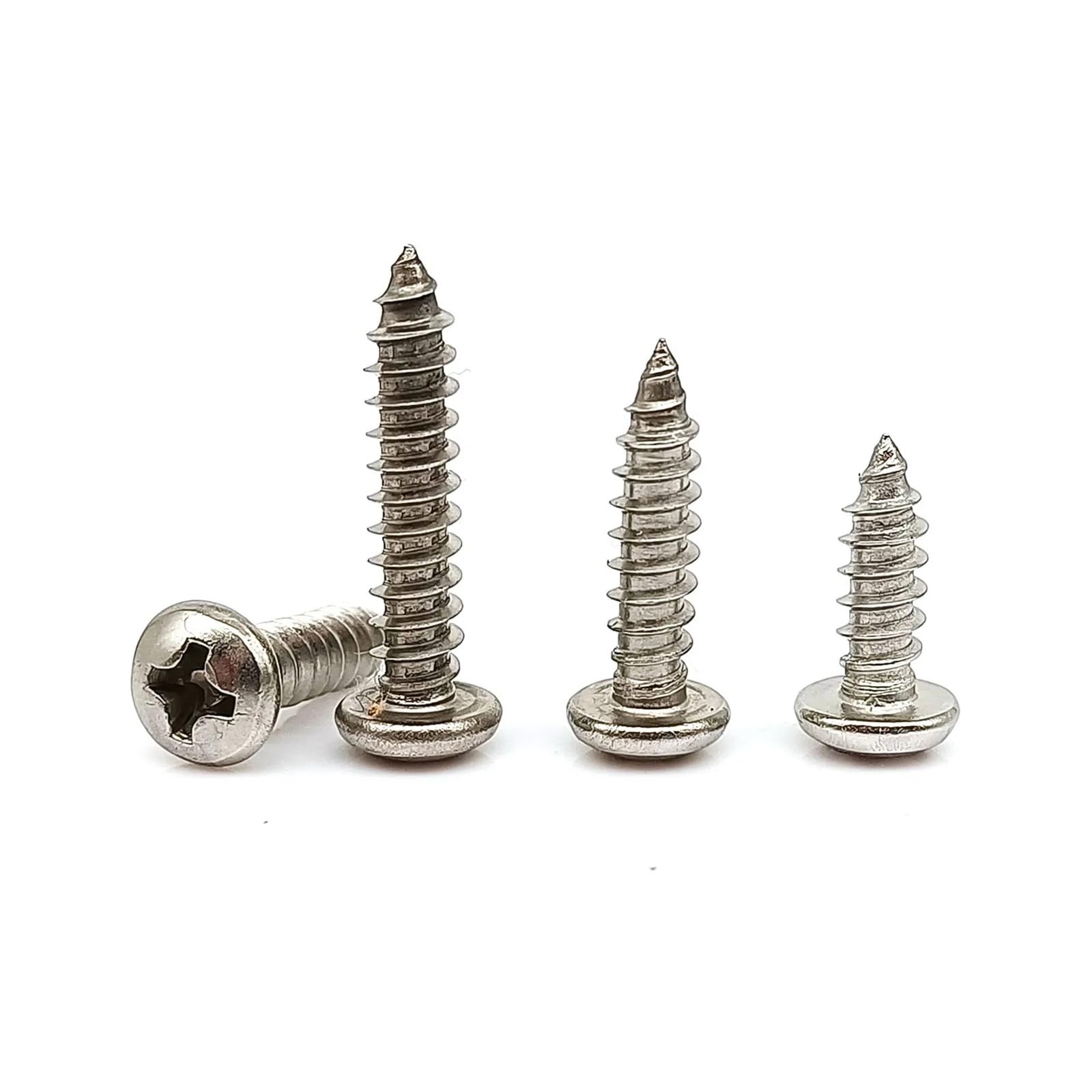380/1010pz Mini Vite Autofilettante a Testa Tonda con Croce for Legno M1.2 M1.4 M1.7 M2 M3 M4 Acciaio Inox A2 304(Set C 1010pcs)