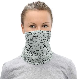 Skulls Spirit Naive Green Breathable Washable Neck Gaiter