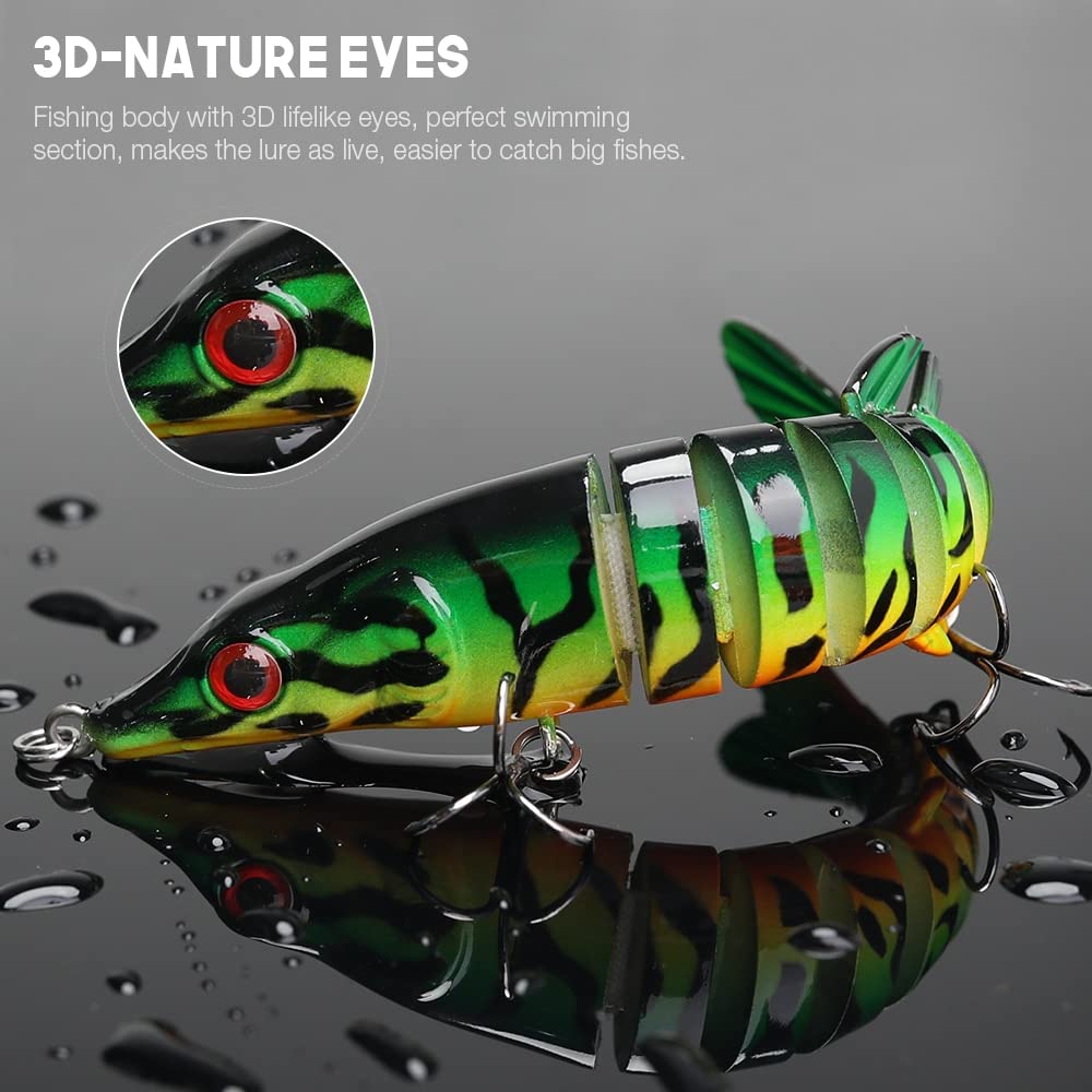 3/5pcs Boxed Bionic Sinking Wobbler for Fischerköder mit 18G 125 mm Gelenk Swimbait Crankbaits Fischerei Tackle (Color : Set D - 3pcs)