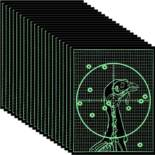Chitidr 50 Sheets 13.8 X 11'' Turkey Shooting Targets Self Adhesive Splatter Florescent Hunting Targets Highly Visible Archery Paper Targets For Shooting Range Practice Game Accessories #TOP15