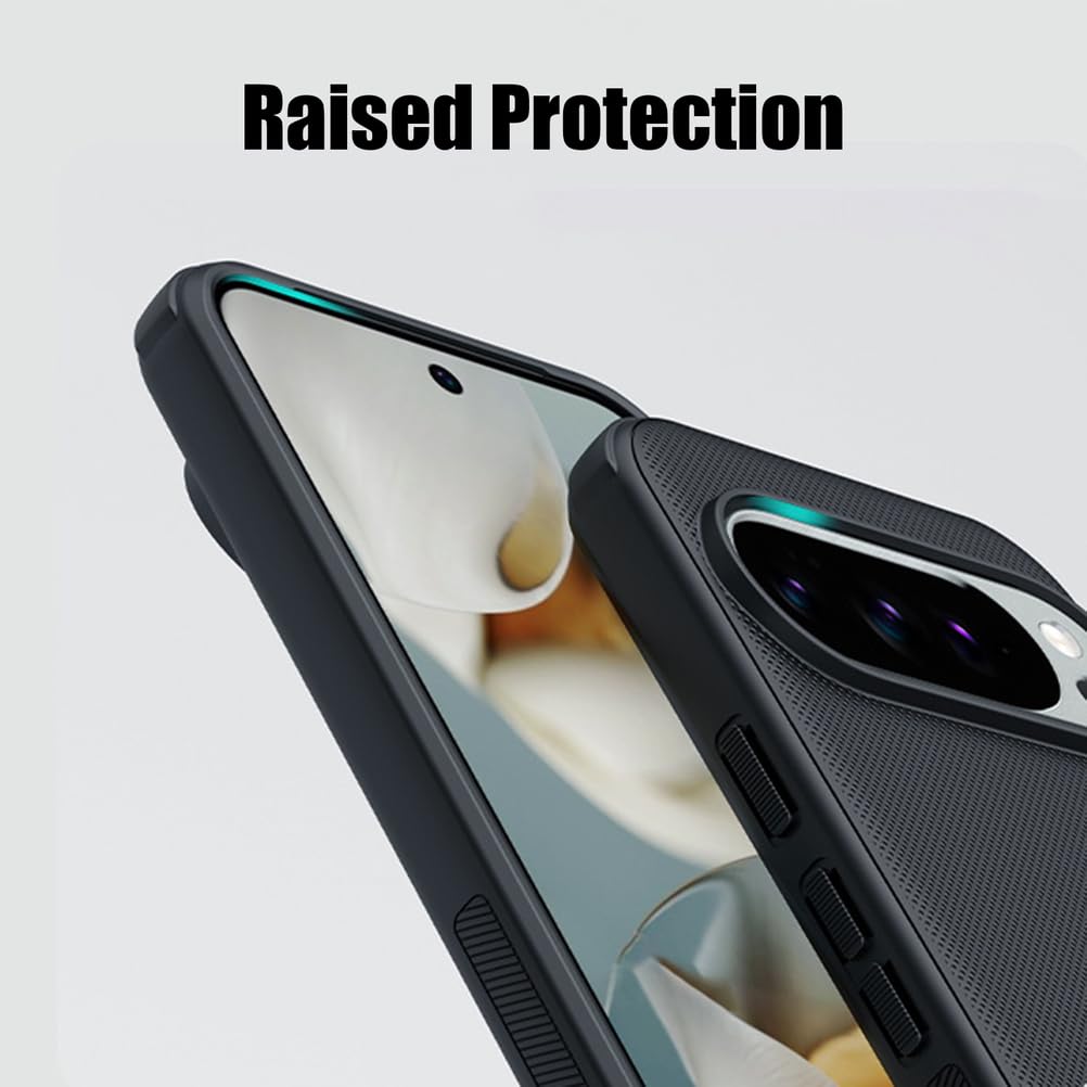 Magnetisch Hülle für Google Pixel 10 Pro/10 Pro XL/10, Ultradünne Gefrostet rutschfest Schutzhülle Drahtlose Aufladung Handyhülle,Schwarz,10 Pro XL