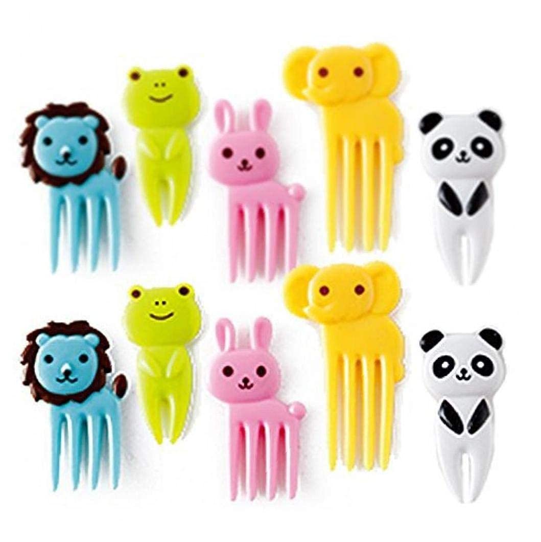 POKL Cute Bento Decoration Box, Animals Food Picks And Forks