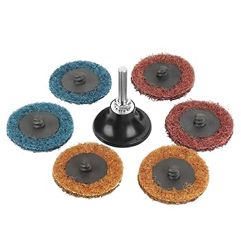 45pcs 2"Schleifscheibe Polierscheibe Mit Dorn Und Schleifbasis, Geeignet Für 50mm Winkelschleifer - Gelb 180 Korn + Rot 320 Korn + Grün 400 Korn