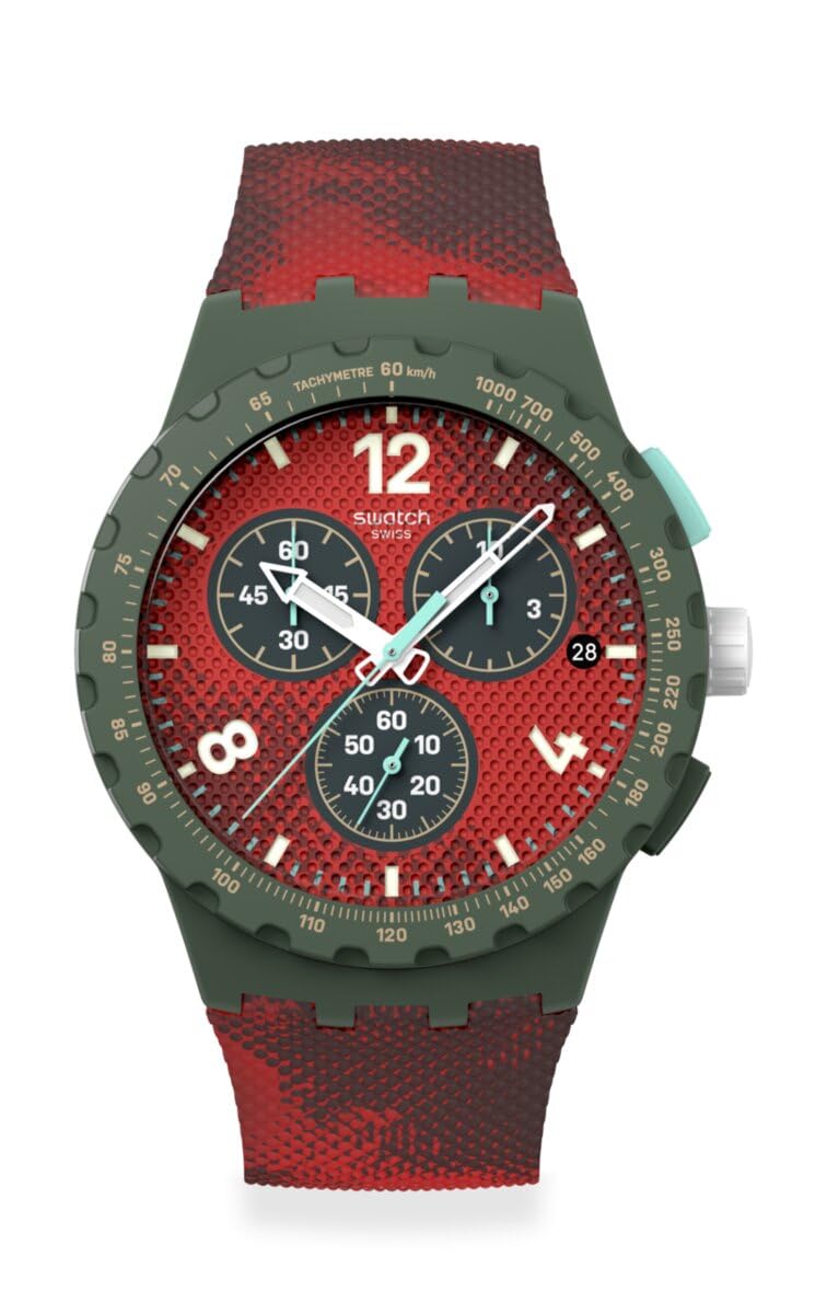 Swatch Chrono 42 Unisex Casual Watch Polymer Quartz Water Resistant