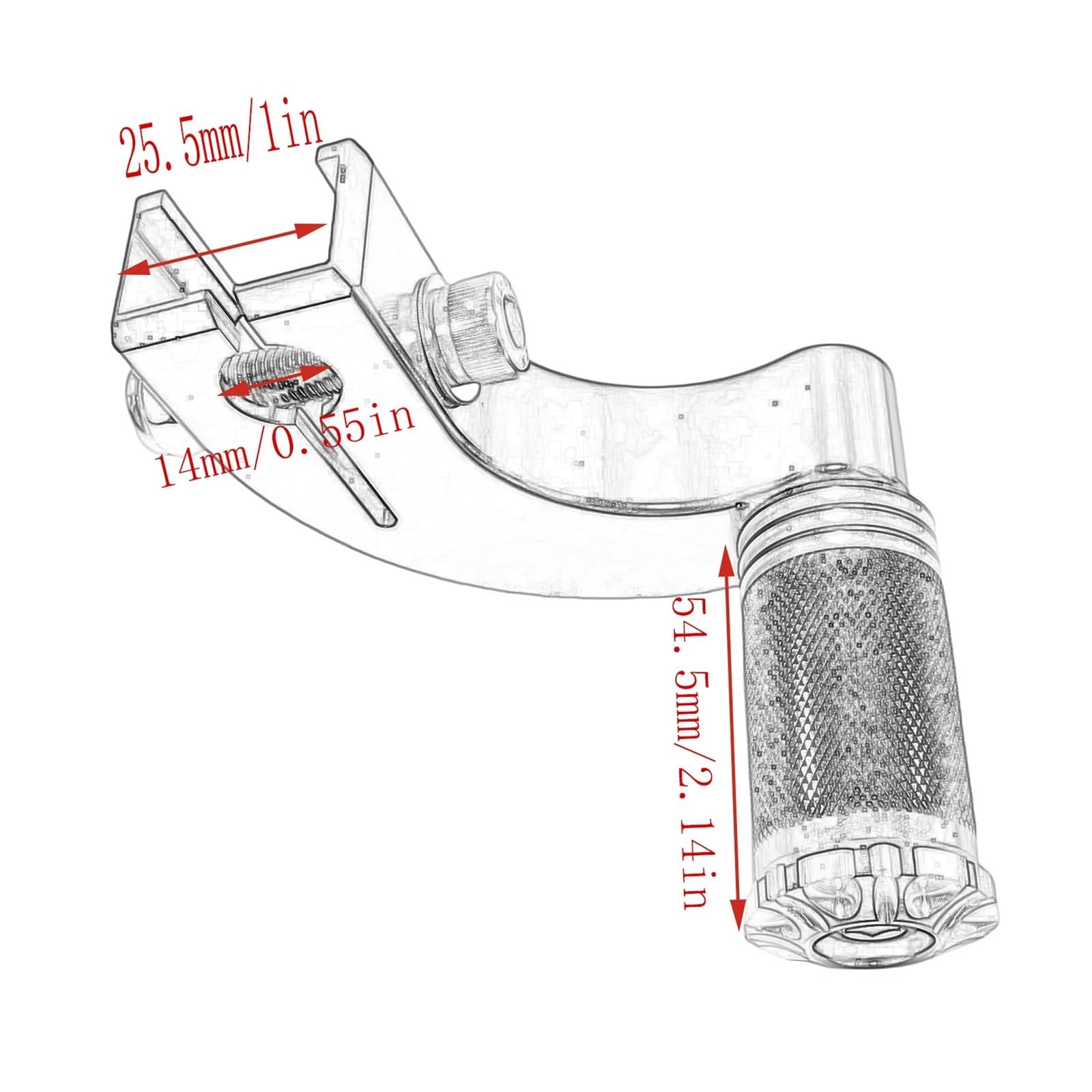 ASHCOUZ Pedale del cambio Leva del Cambio Pieghevole per Leva cambio cromata Para punta e tallone per Para pedane cambio adatte per Softail Street Bob Low Rider Breakout Fat Boy(Heel Shift Lever 5)