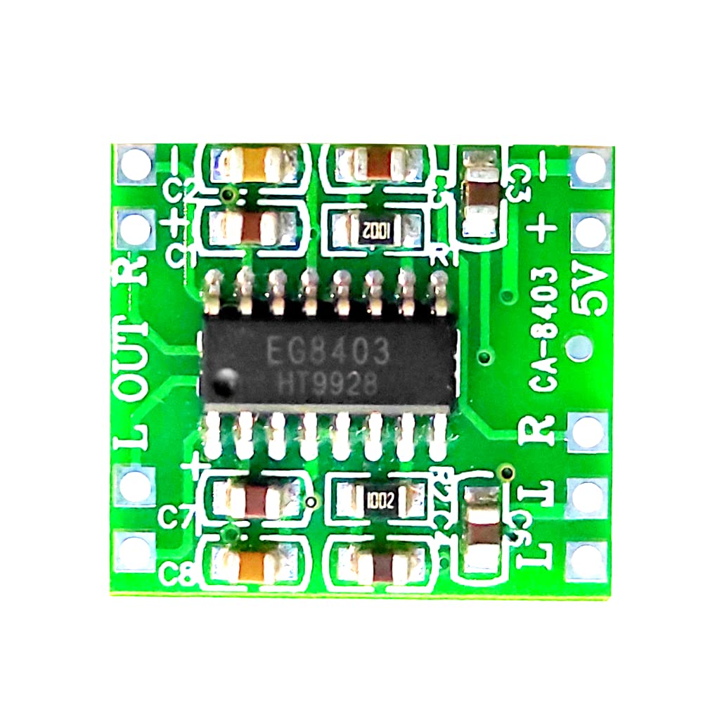 universal hub pam8403 super mini digital amplifier board set 2 * 3w class d digital 2.5v to 5v power amplifier board kit pack of10