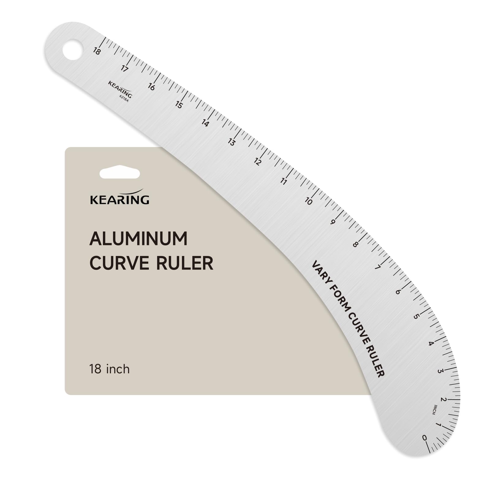 KEARING 18" variano il righello della curva della forma, il righello francese di alluminio solido della curva per la fabbricazione del modello