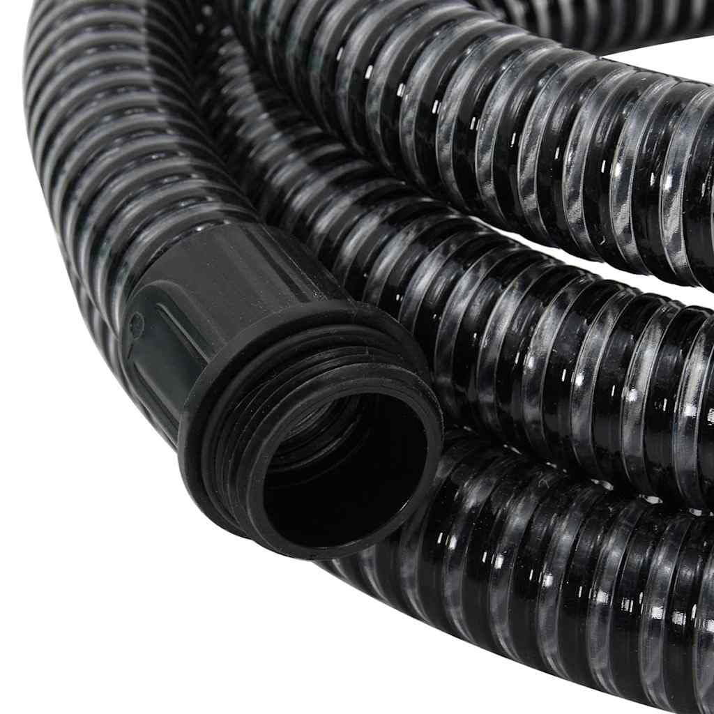 Manguera de aspiración con conectores de latón negro de 1,1 pulgadas, manguera de agua de PVC de 4 m para riego de jardín, manguera de riego de césped, rociador acoplador, adaptador de ducha