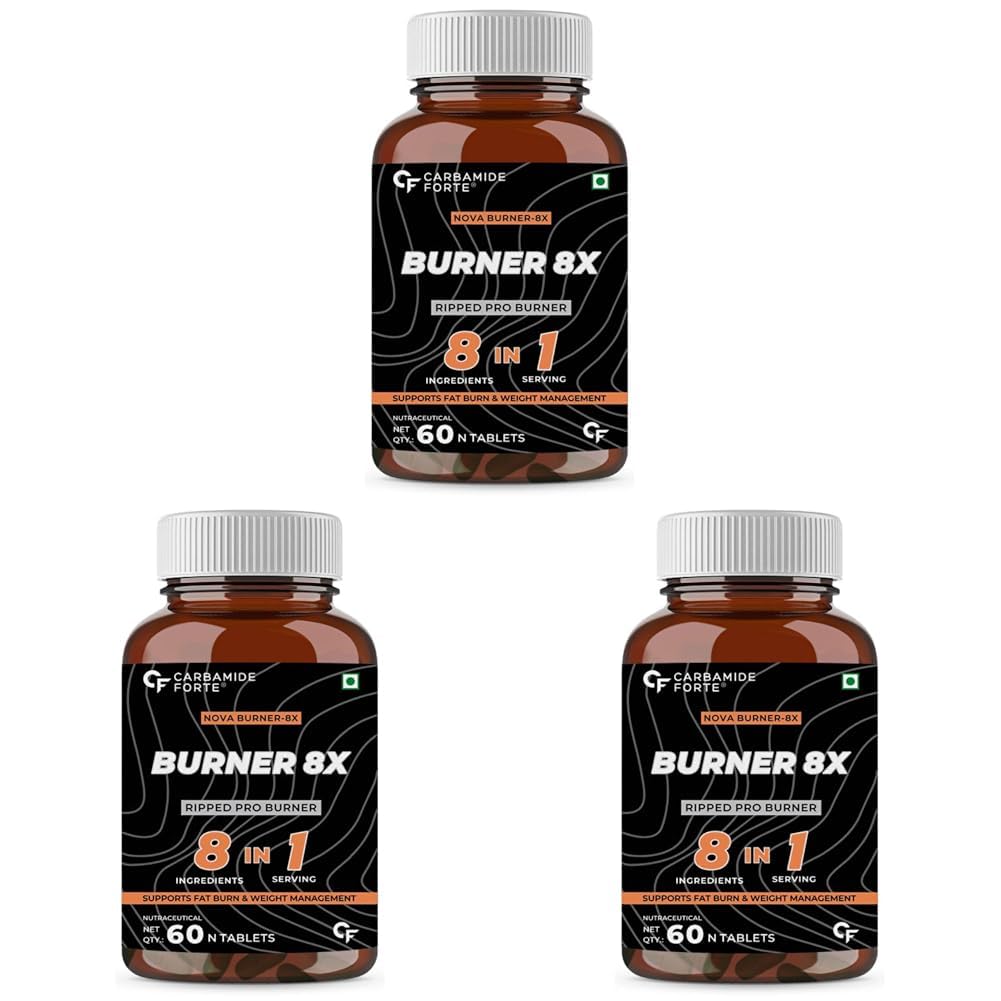 Carbamide Forte Fat Burner for Men & Women | Weight Loss Support - 60 Veg Tablets (Pack of 3)