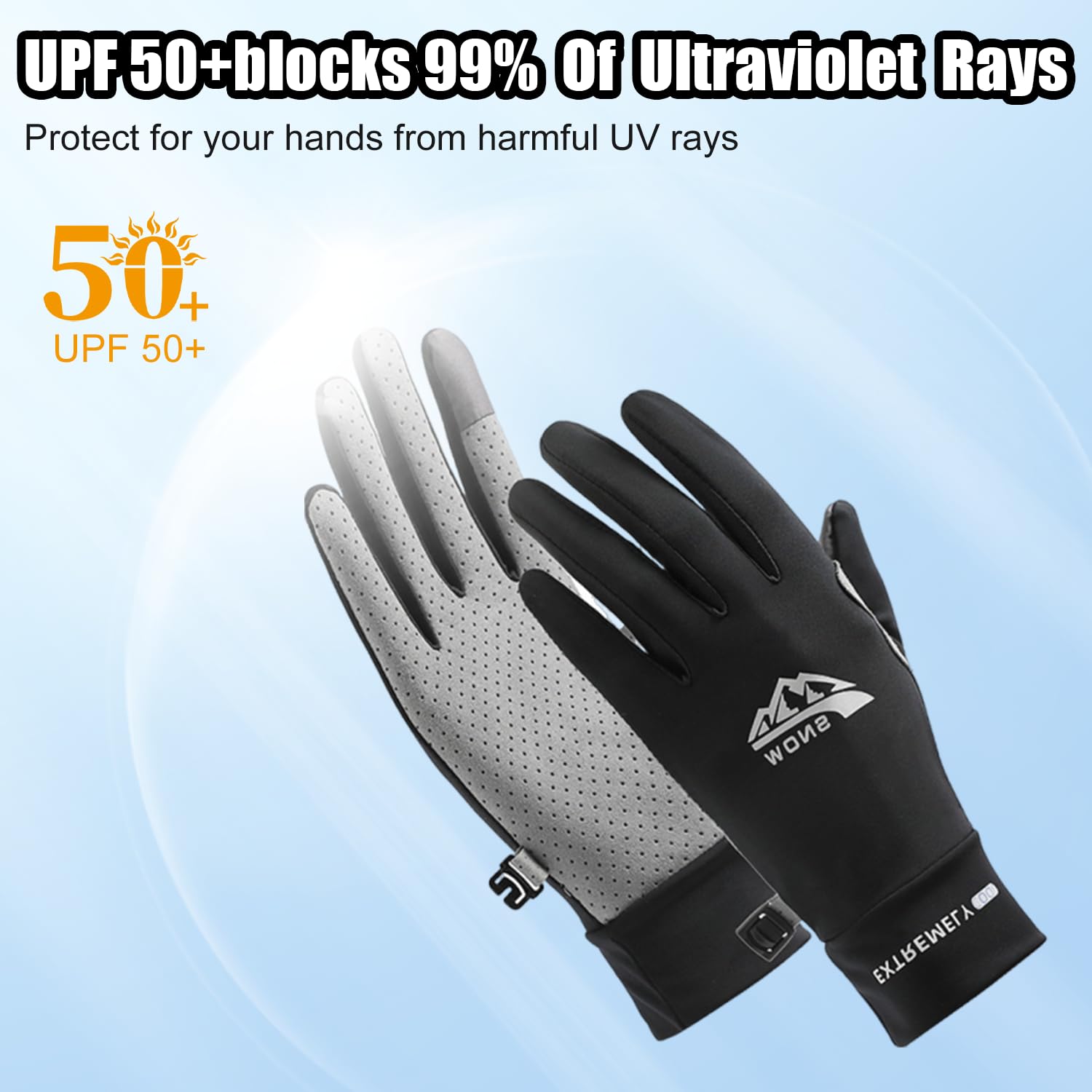 TecoKart® Sun Protection Gloves for Women | Women’s Bike Gloves with Anti-lost Buckle | Touchscreen Anti-Slip Full Finger Gloves for Riding, Driving and Fishing 1
