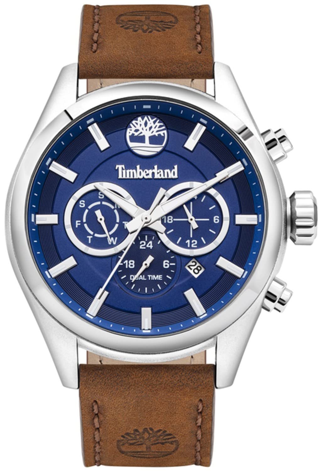 Timberland Orologio Da Polso Uomo In Pelle Ashmont 46 Mm, Argento, Cinghia - 4