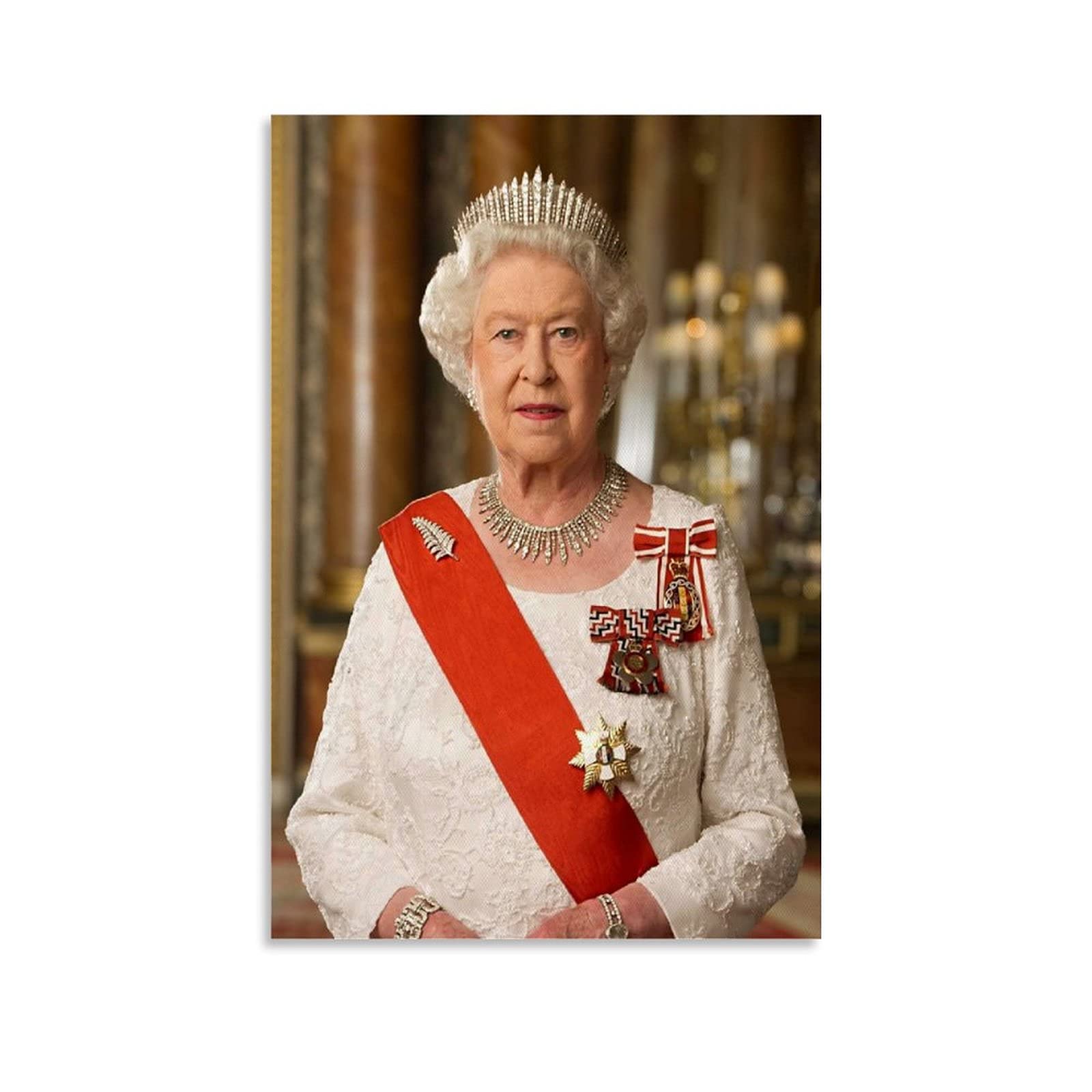 Bgwc Unframe-Style1 Queen Queen Elizabeth Ii Portrait Canvas Art Poster And Wall Art Picture Print Modern Family Bedroom Decor Posters 20X30inch(50X75cm)