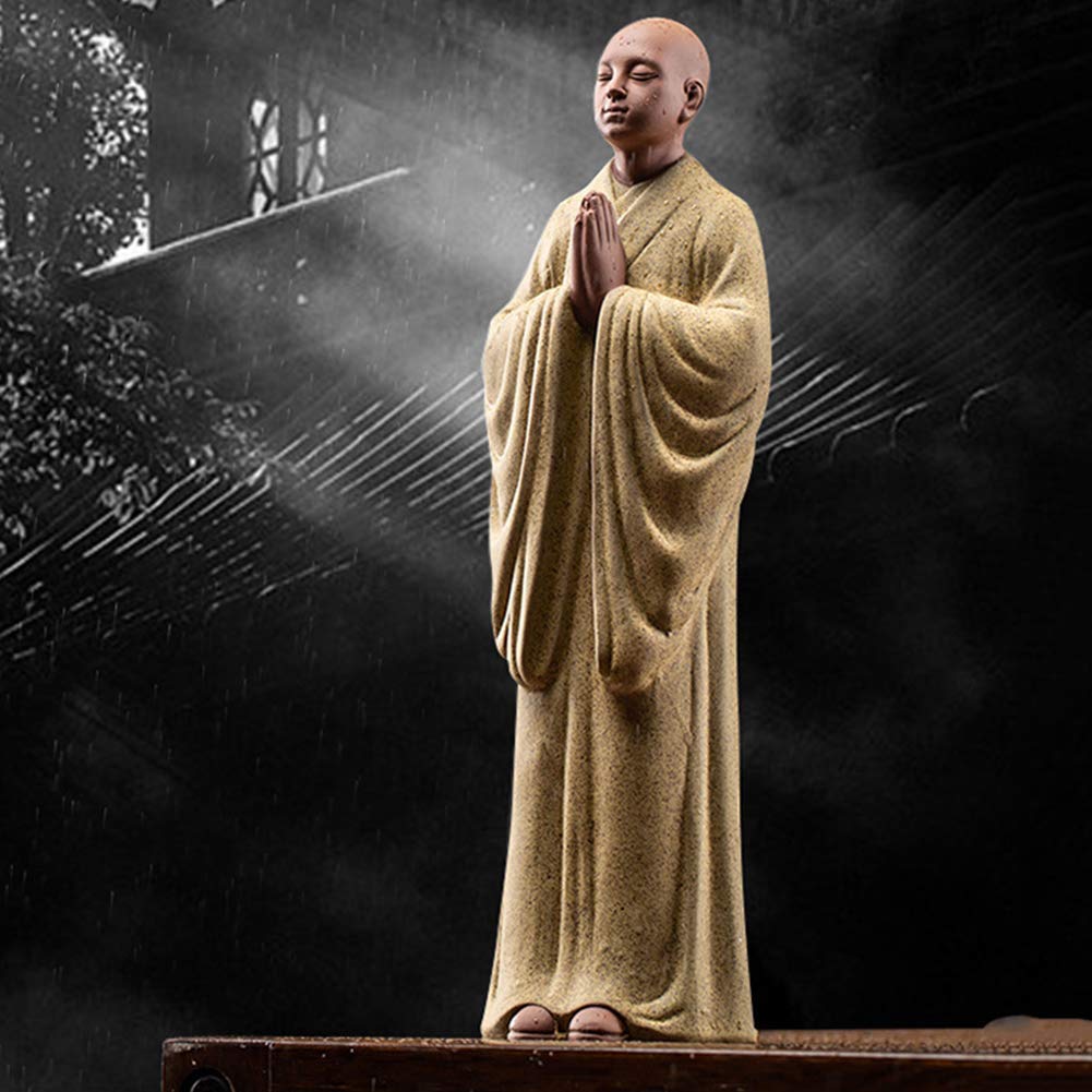 Meditazione Zen Buddha Statua Figurine, Religione Scultura Arredamento per Interni per la casa, Studio Soggiorno Ufficio Ceramica Decorazioni Ornamenti,B