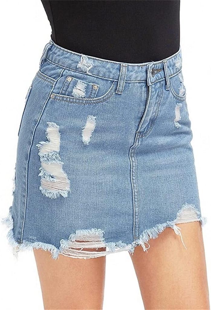 Uxzdx ショートデニムスカート女性の夏セクシーミニスカートファッションaラインジーンズスカートs 2xl Color Code 超特価sale開催 Size A L