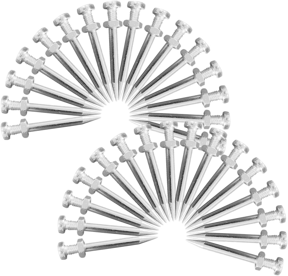 Outanaya 40Pcs Heavy Duty Lawn Aerator Shoes Spikes Metal Aerator Stakes for Soil Loosening Lawn Health Improvement Lightweight Easy to Use for Gardens and Lawns