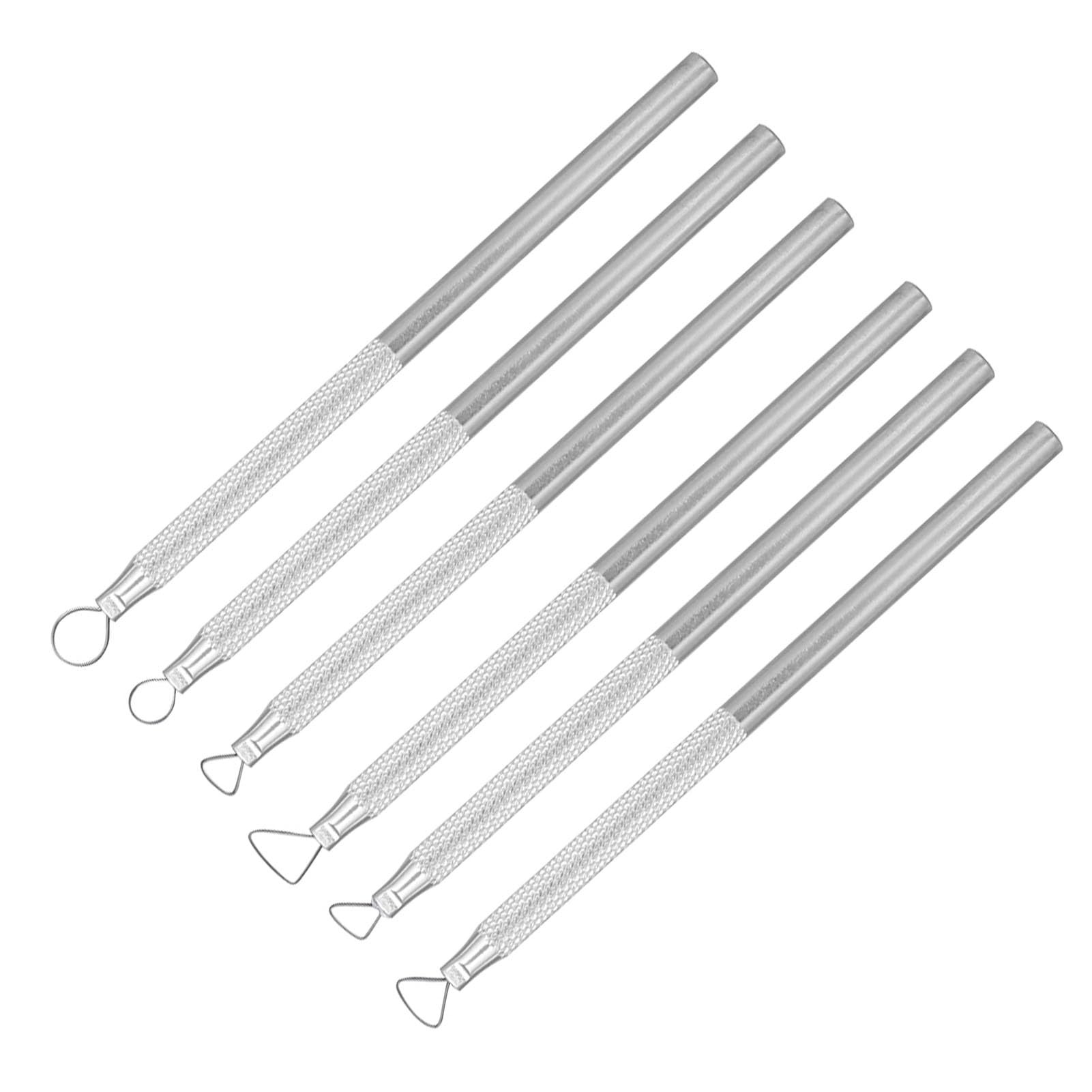 6Pcs/Set intaglio Raschietto, Incisione punta cava intagliatore Argilla incisione Scultura Strumenti in Lega di Alluminio, per Fanghi Goffratura Modellatura Lisciatura e intaglio dell'argilla